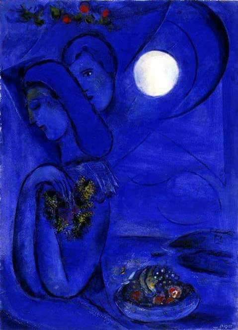 Omaggio alla luna – Poesie, frasi, citazioni, canzoni - Dipinto di Chagall