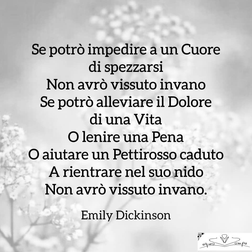 Poesie di Emily Dickinson - Se potrò impedire a un cuore di spezzarsi