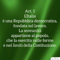 Festa della Repubblica - Articolo 1 dell Costituzione