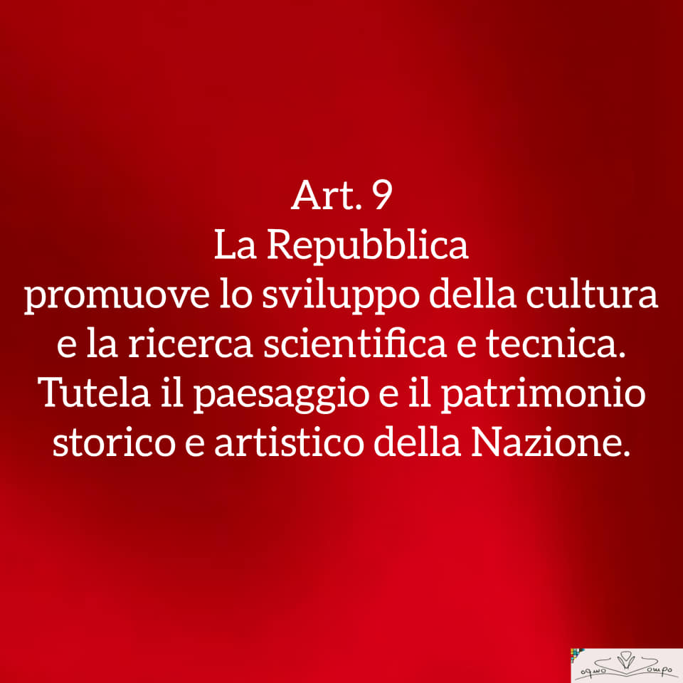 Festa della Repubblica - Costituzione - Articolo 9